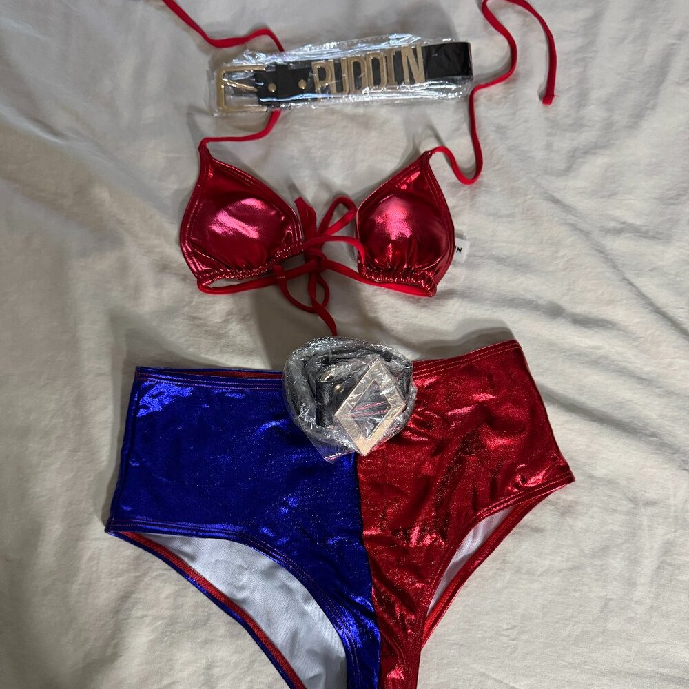 NEVER WORN Harley Quinn Cosplay Costume / Swim set